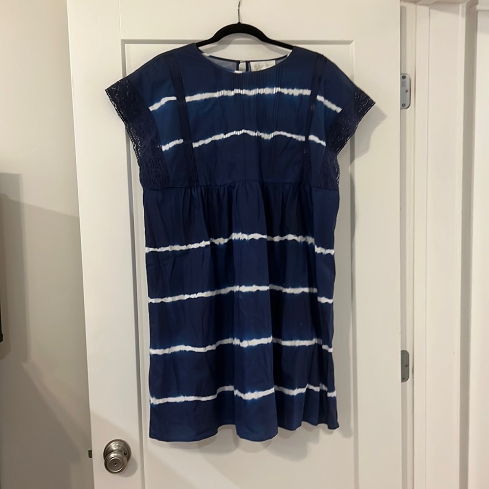 Anthropologie Blue Dress size Large new with tags